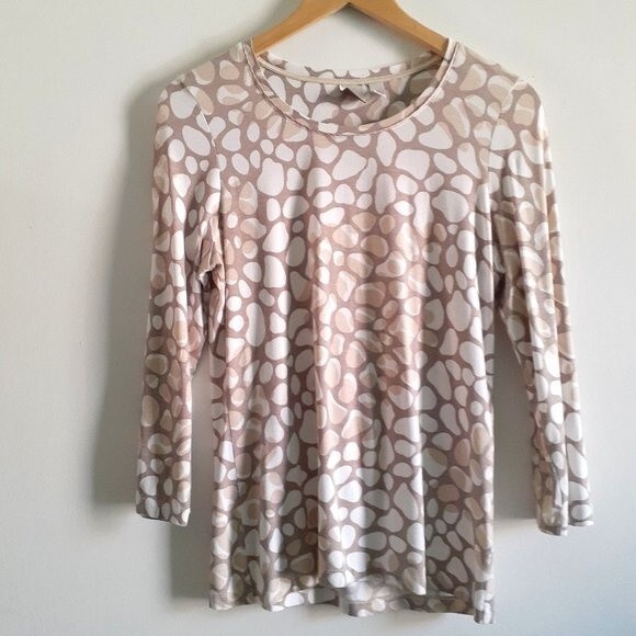 Corvino Neutral Prints Women's Long Sleeved Top Small - Picture 2 of 9